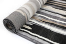 Sunset Elm Black Beige Abstract Rug