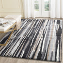 Sunset Elm Black Beige Abstract Rug