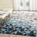 Azure Field Blue Grey Rug