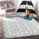 Meadow Glen Aqua White Kids Rug