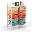 15 Drawer Rolling Storage Cart With Wheels For Home Office