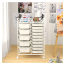 15 Drawer Rolling Storage Cart With Wheels For Home Office