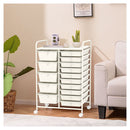 15 Drawer Rolling Storage Cart With Wheels For Home Office