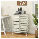 15 Drawer Rolling Storage Cart With Wheels For Home Office