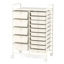 15 Drawer Rolling Storage Cart With Wheels For Home Office