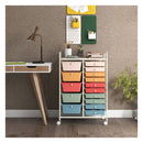 15 Drawer Rolling Storage Cart With Wheels For Home Office