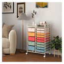 15 Drawer Rolling Storage Cart With Wheels For Home Office