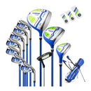 15 Piece Complete Golf Equipment Set For Beginners Blue