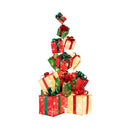 15 Pieces Staked Lighted Christmas Boxes With 450 Light Bulbs