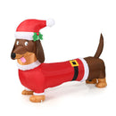 160 Cm Christmas Inflatable Dog With Internal Bulbs