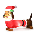 160 Cm Christmas Inflatable Dog With Internal Bulbs