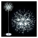 160Cm Crystal Floor Lamp Modern Freestanding Dandelion Light Silver