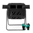 160 L Garden Rotating Compost Bin With Dual Chamber