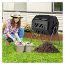 160 L Garden Rotating Compost Bin With Dual Chamber