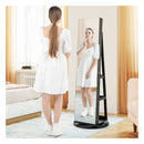 161Cm Jewelry Armoire With 360 Degrees Swivel Full Length Mirror Black