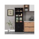 Freestanding Bathroom Cabinet With Adjustable Shelves And Compartments