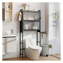 166 Cm Over The Toilet Cabinet Bathroom Organizer With Hooks Black