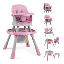 16 In 1 Convertible Baby High Chair For Babies And Toddlers Pink