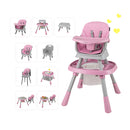 16 In 1 Convertible Baby High Chair For Babies And Toddlers Pink