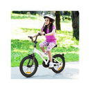 White Kids Bike Adjustable With Removable Training Wheels