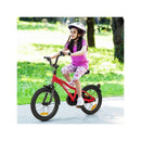 Red Kids Bike Adjustable With Removable Training Wheels