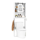 170 Cm Farmhouse Bathroom Over The Toilet Storage Cabinet White