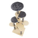 172 Cm Cat Tree Multi Level Cat Tower With Padded Perch And Mats Grey
