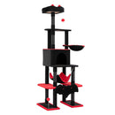 178Cm Multi Level Cat Tree Red And Black