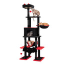 178Cm Multi Level Cat Tree Red And Black