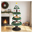 179 Cm Tall Christmas Cat Tree Multi Level Kitten Tower Green