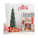 180Cm Artificial Slim Pencil Christmas Tree With Pine Cones