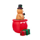180Cm Christmas Inflatable Gingerbread Man With Led Lights
