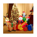 180Cm Christmas Inflatable Lighted Santa Claus On Reindeer Sleigh