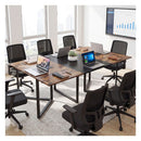 180 Cm Conference Table With 2 Cable Grommets Rustic Brown