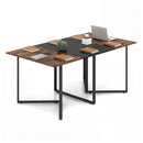 180 Cm Conference Table With 2 Cable Grommets Rustic Brown