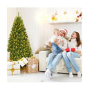 180Cm Pre Lit Artificial Christmas Tree With Multicolored Led Lights