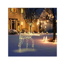 180Cm Pre Lit Christmas Reindeer With 300 Warm White Led Lights