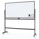 180Cm X 90Cm Double Sided Magnetic Whiteboard Black