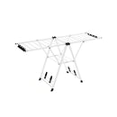Foldable Metal Laundry Drying Rack With Height Adjustable Wings