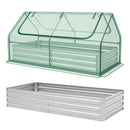180 X 90 X 91Cm Galvanized Raised Garden Bed With Greenhouse