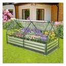 180 X 90 X 91Cm Galvanized Raised Garden Bed With Greenhouse