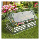 180 X 90 X 91Cm Galvanized Raised Garden Bed With Greenhouse