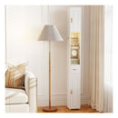 181 Cm Tall Bathroom Cabinet With 3 Doors And Adjustable Shelves White