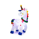 182Cm Christmas Magic Unicorn With Rainbow Tails And Christmas Wreath