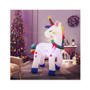 182Cm Christmas Magic Unicorn With Rainbow Tails And Christmas Wreath