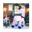 182Cm Christmas Magic Unicorn With Rainbow Tails And Christmas Wreath