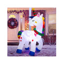182Cm Christmas Magic Unicorn With Rainbow Tails And Christmas Wreath