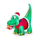183Cm Inflatable Christmas Dinosaur With Led Lights For Yard And Party