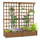183 Cm Tall Large Raised Garden Bed With Lattice Trellis And Roof