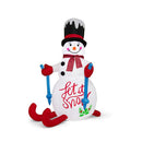185Cm Christmas Inflatable Illuminated Skiing Snowman For Yard